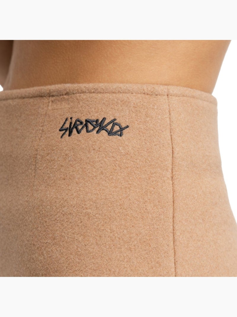 Dames wollen minirok Beige - Kiabi