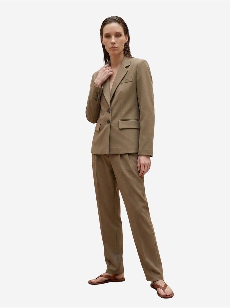 Damesblazer met regular fit my fashion Kaki - Kiabi