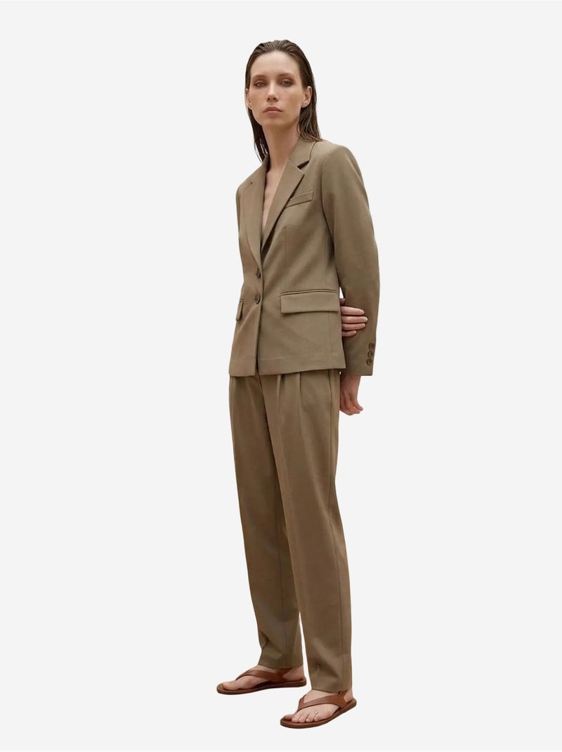 Damesblazer met regular fit my fashion Kaki - Kiabi