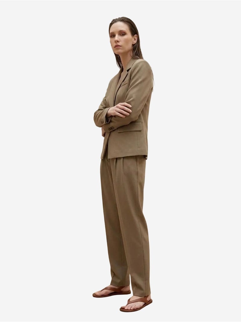 Damesblazer met regular fit my fashion Kaki - Kiabi