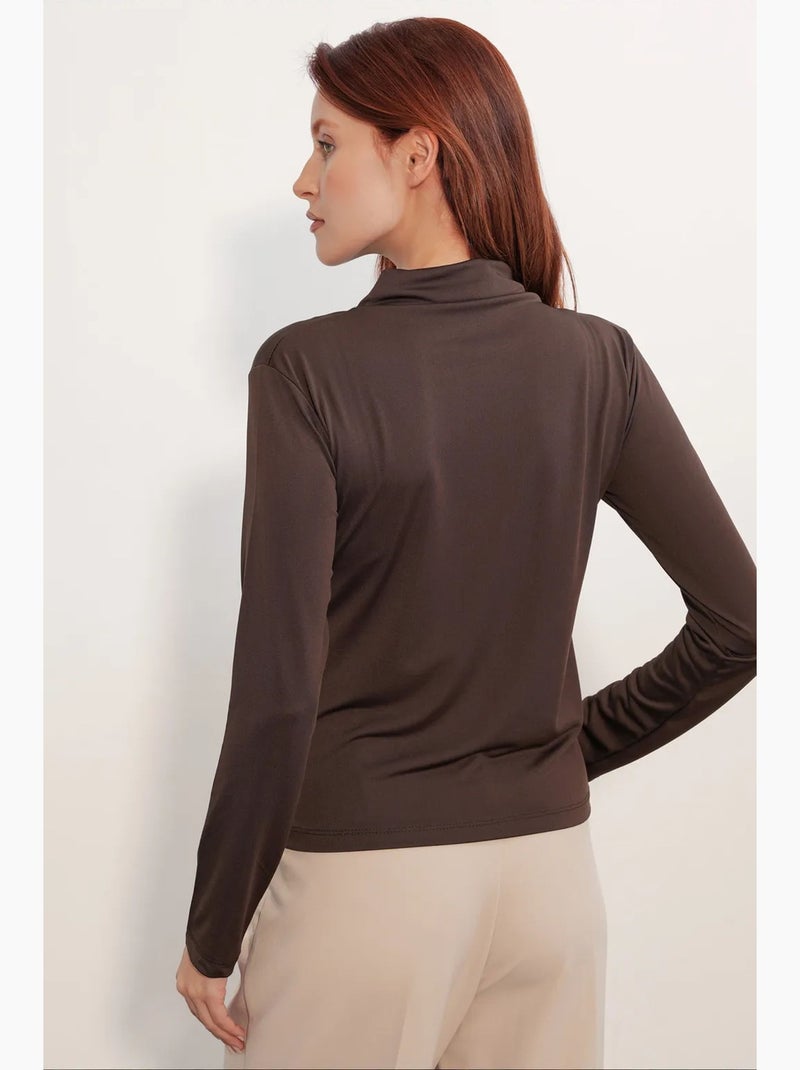 Damesblouse bdart Chocoladebruin - Kiabi