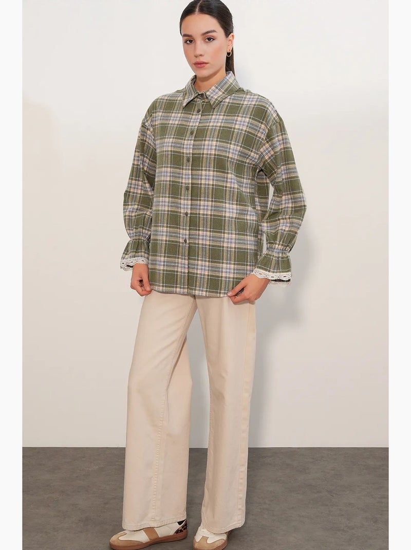 Damesblouse bdart Kaki - Kiabi