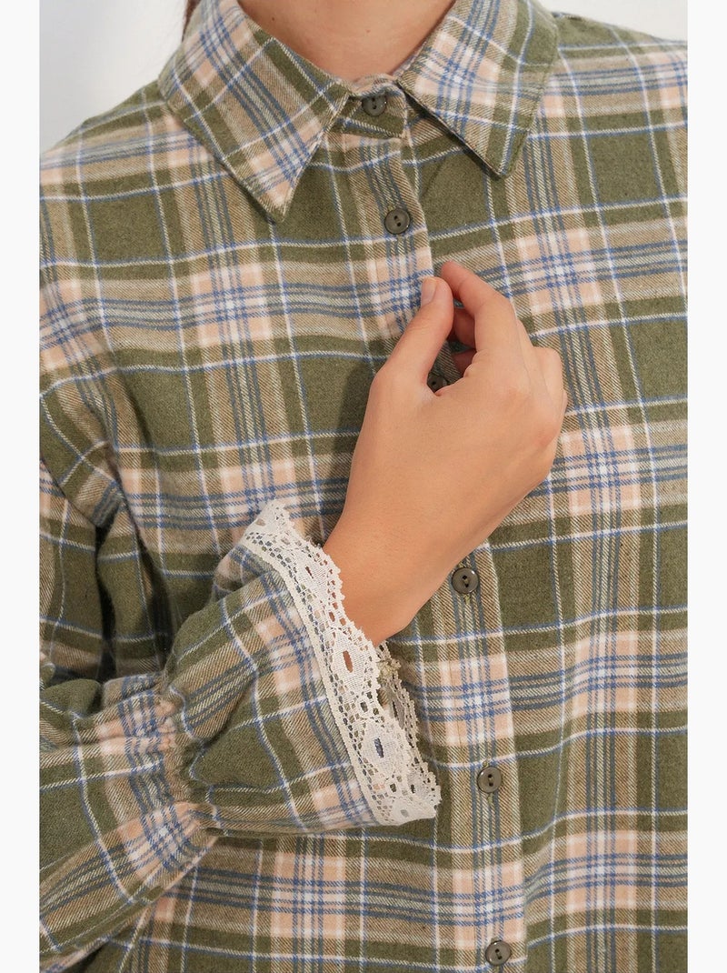 Damesblouse bdart Kaki - Kiabi