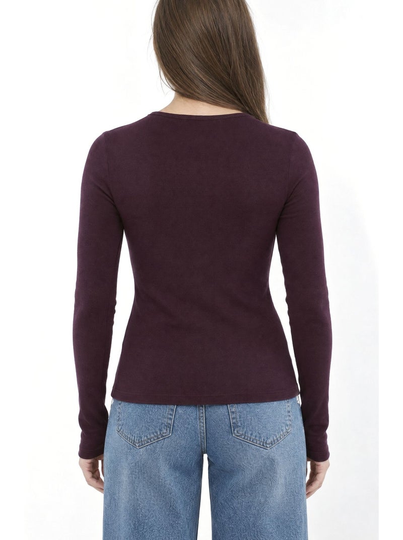 Damesblouse busem Bordeauxrood - Kiabi