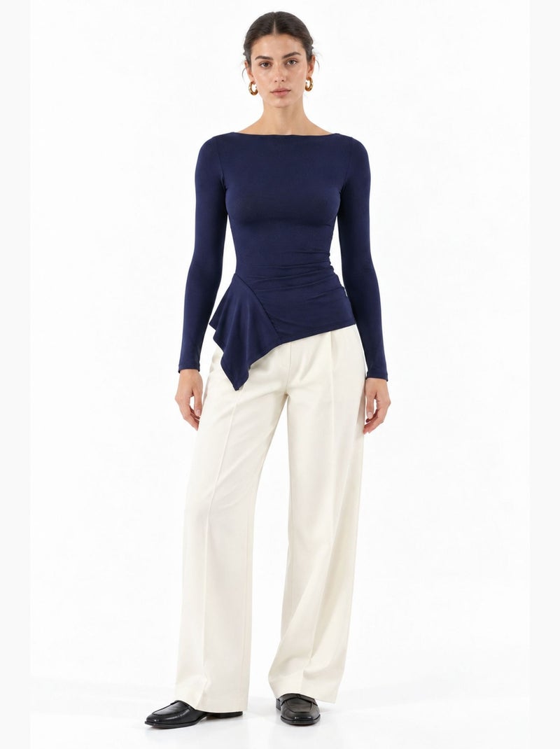 Damesblouse busem Marineblauw - Kiabi