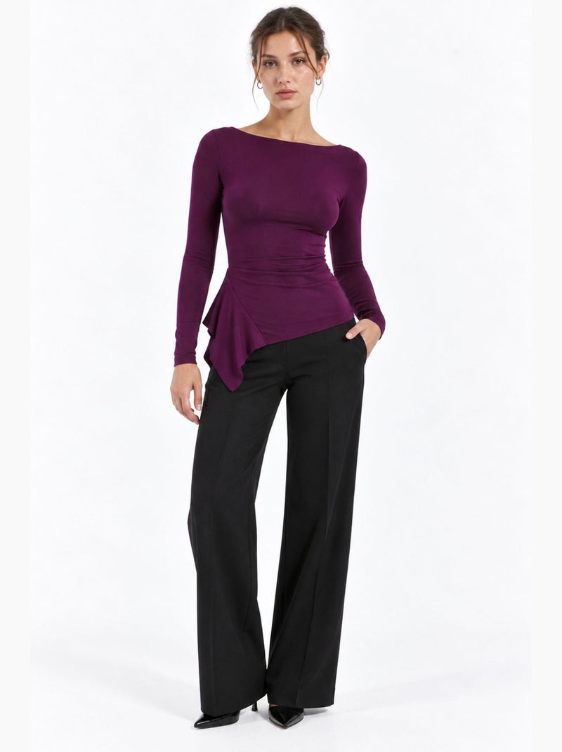 Damesblouse busem Paars - Kiabi