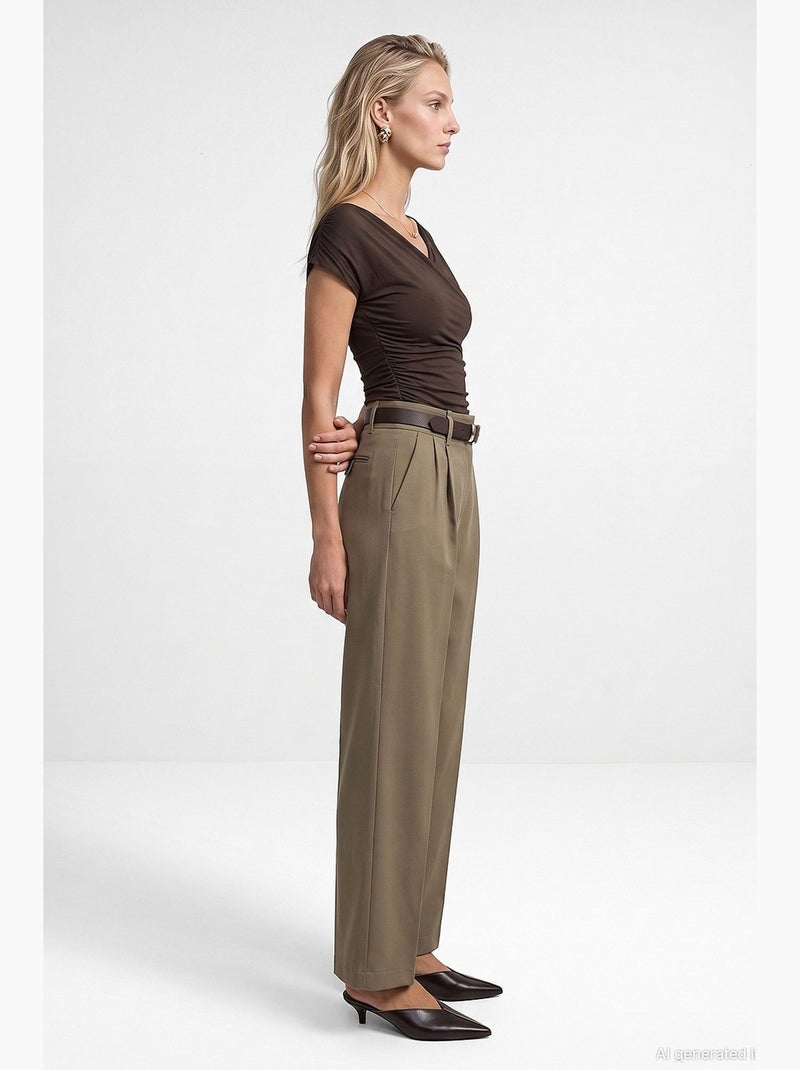 Damesblouse dilvin Bruin - Kiabi