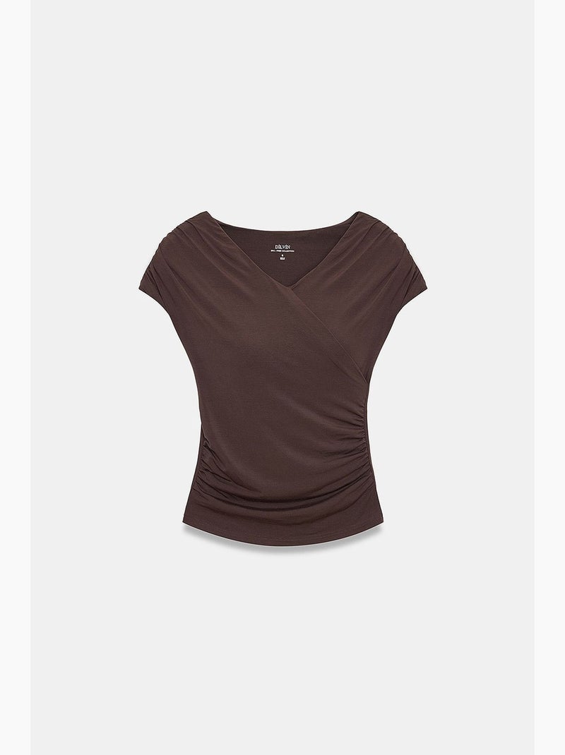 Damesblouse dilvin Bruin - Kiabi