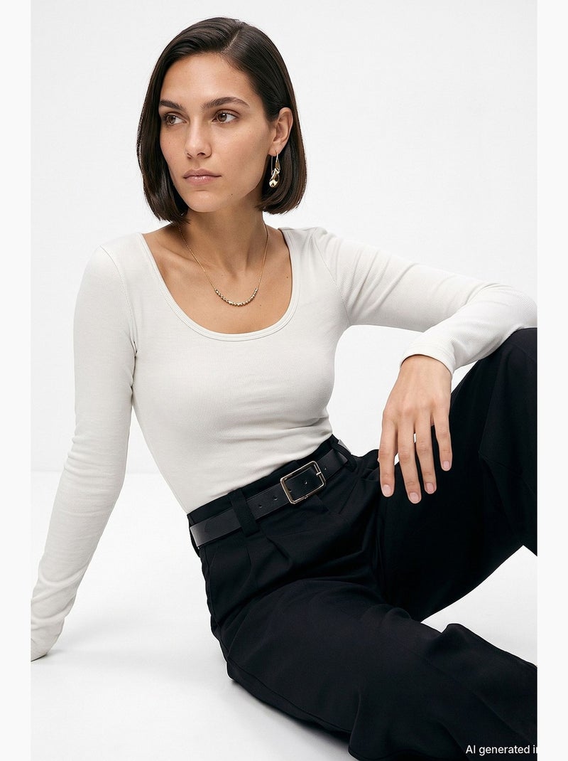 Damesblouse dilvin Gebroken wit - Kiabi
