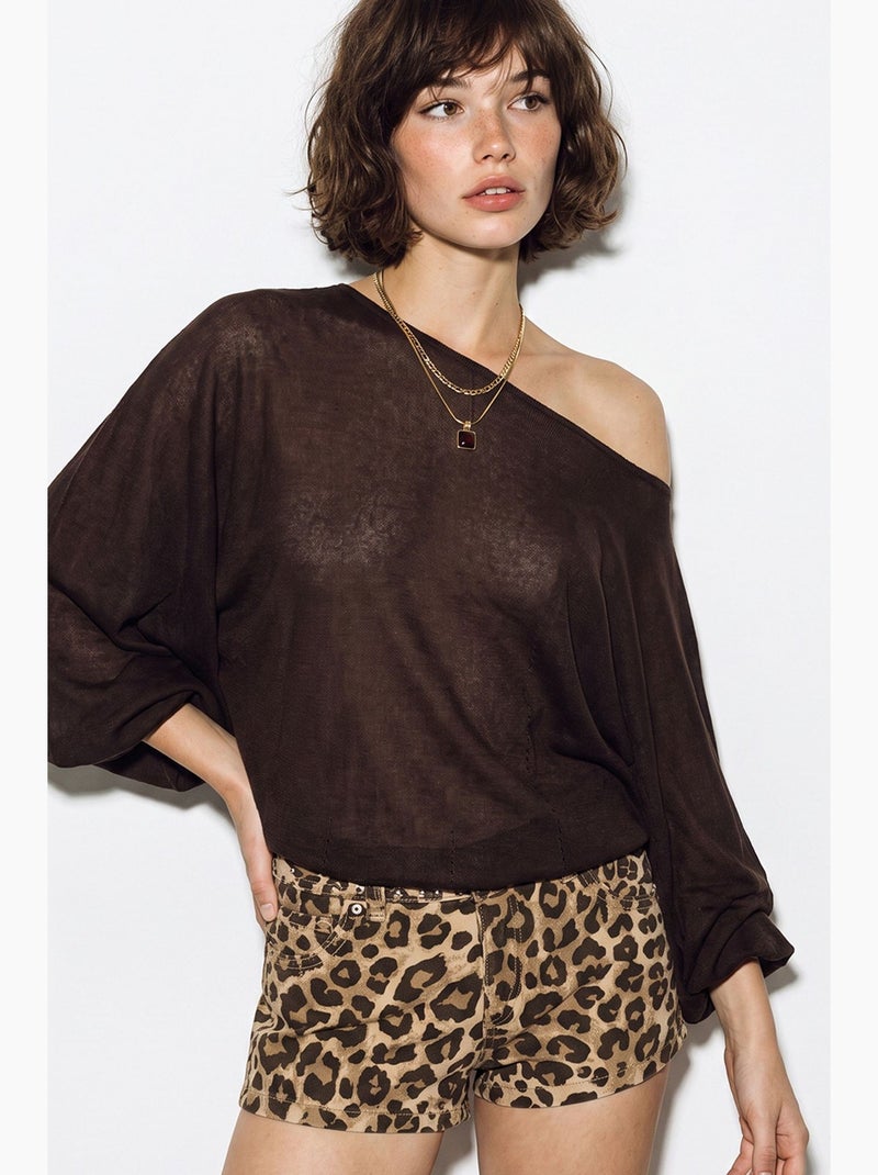 Damesblouse lucci Bruin - Kiabi