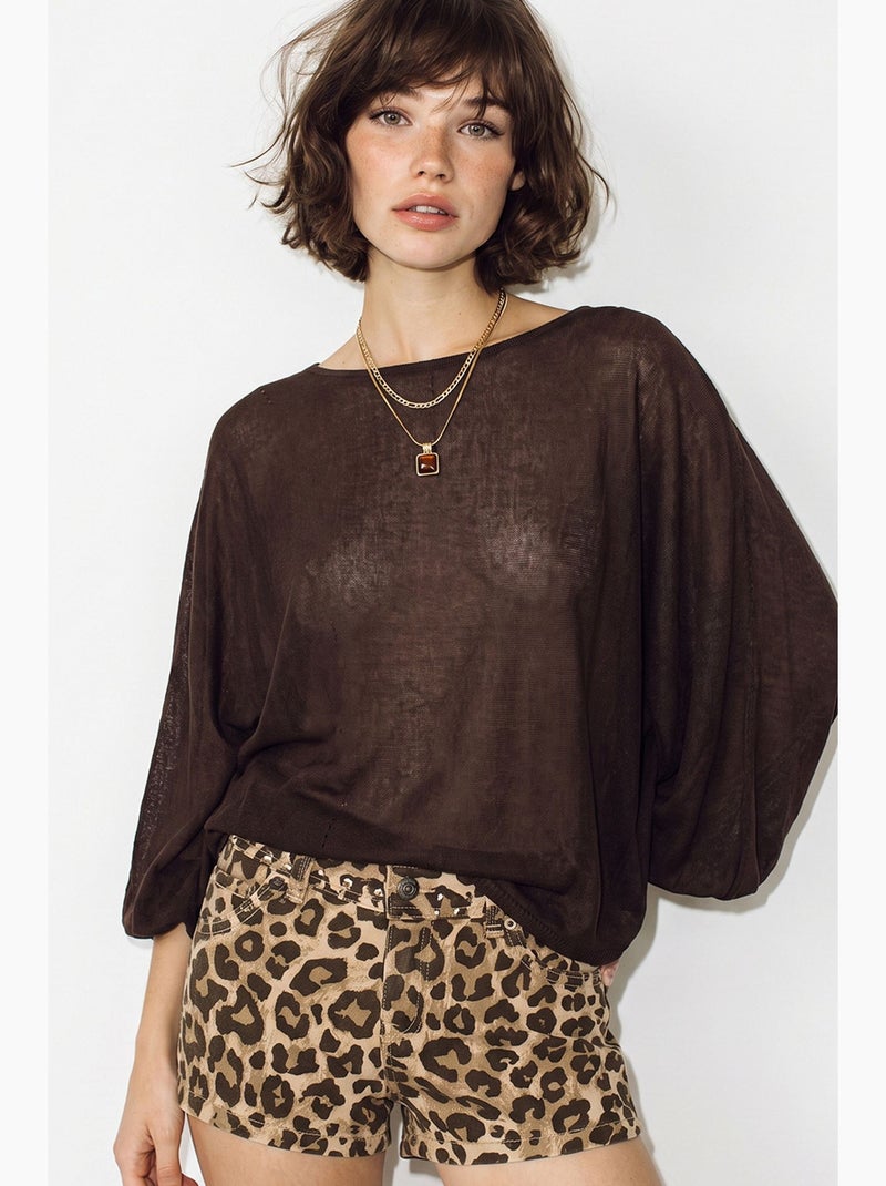 Damesblouse lucci Bruin - Kiabi