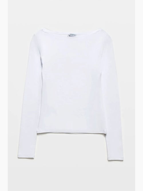 Damesblouse met slim fit, boothals en lange mouwen dilvin - Kiabi Damesblouse met slim fit, boothals en lange mouwen dilvin - Kiabi