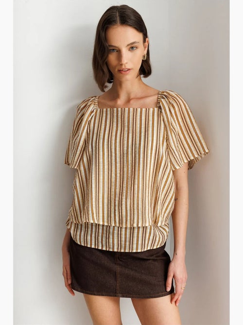 Damesblouse mixray - Kiabi