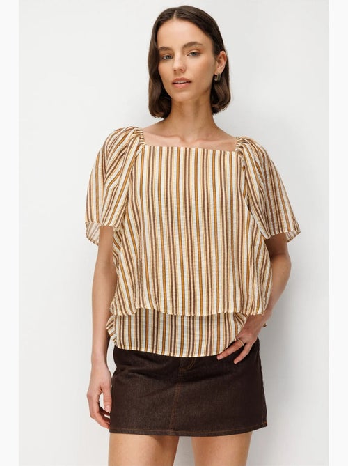 Damesblouse mixray - Kiabi