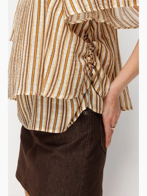 Damesblouse mixray - Kiabi