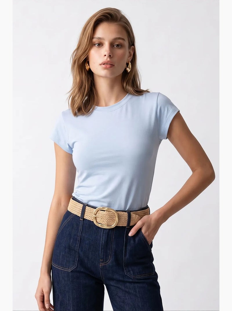 Damesblouse mixray Hemelsblauw - Kiabi