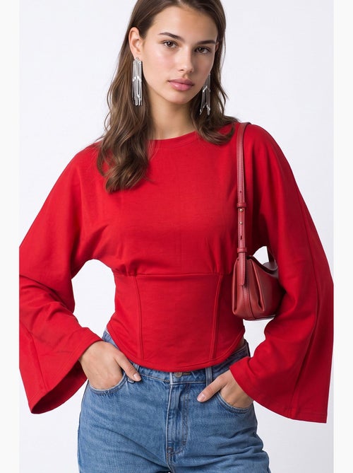 Damesblouse mixray - Kiabi