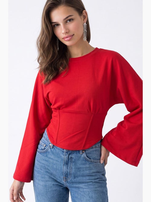 Damesblouse mixray - Kiabi