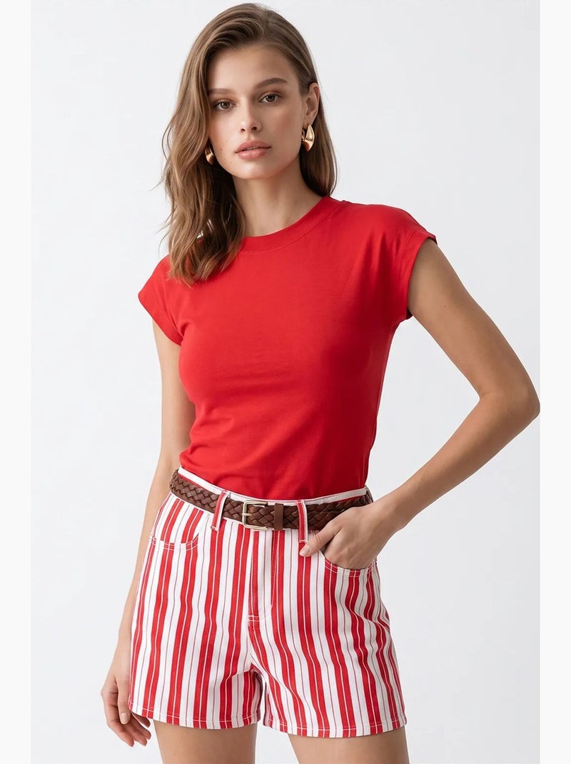 Damesblouse mixray Rood - Kiabi