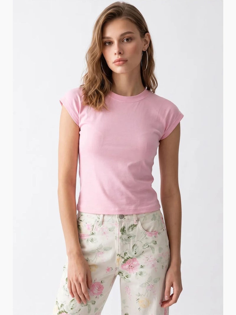 Damesblouse mixray Suikerroze - Kiabi