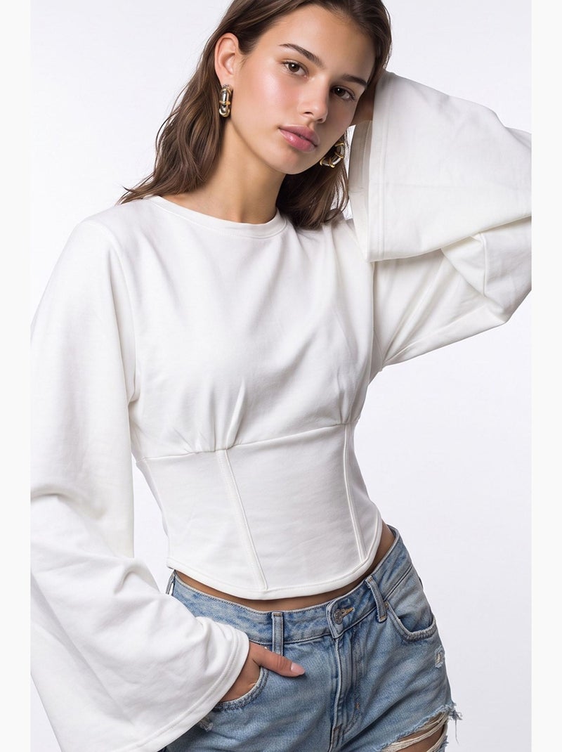 Damesblouse mixray Wit - Kiabi