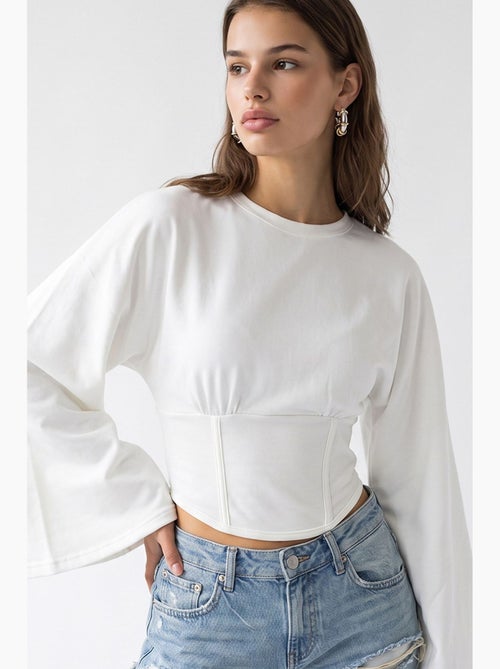 Damesblouse mixray - Kiabi