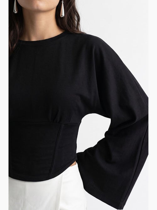 Damesblouse mixray - Kiabi