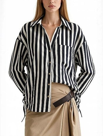 Damesblouse van viscose en nylon busem