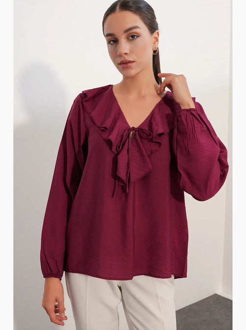 Damesblouse van viscosemix bdart - Kiabi
