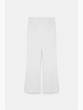 Damesbroek Met Hoge Taille En Uitlopende Pijp