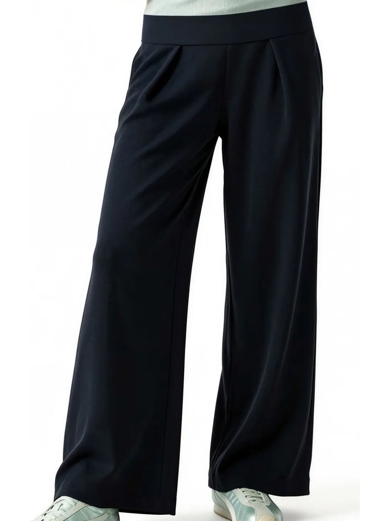 Damesbroek van modalmix busem Marineblauw - Kiabi