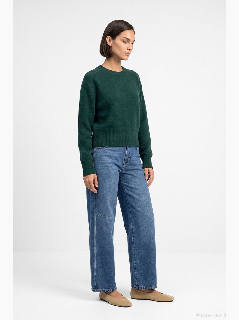 Damesjeans dilvin Saffierblauw - Kiabi