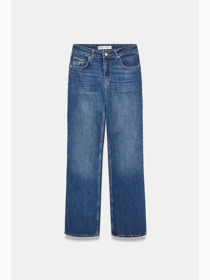 Damesjeans dilvin Saffierblauw - Kiabi