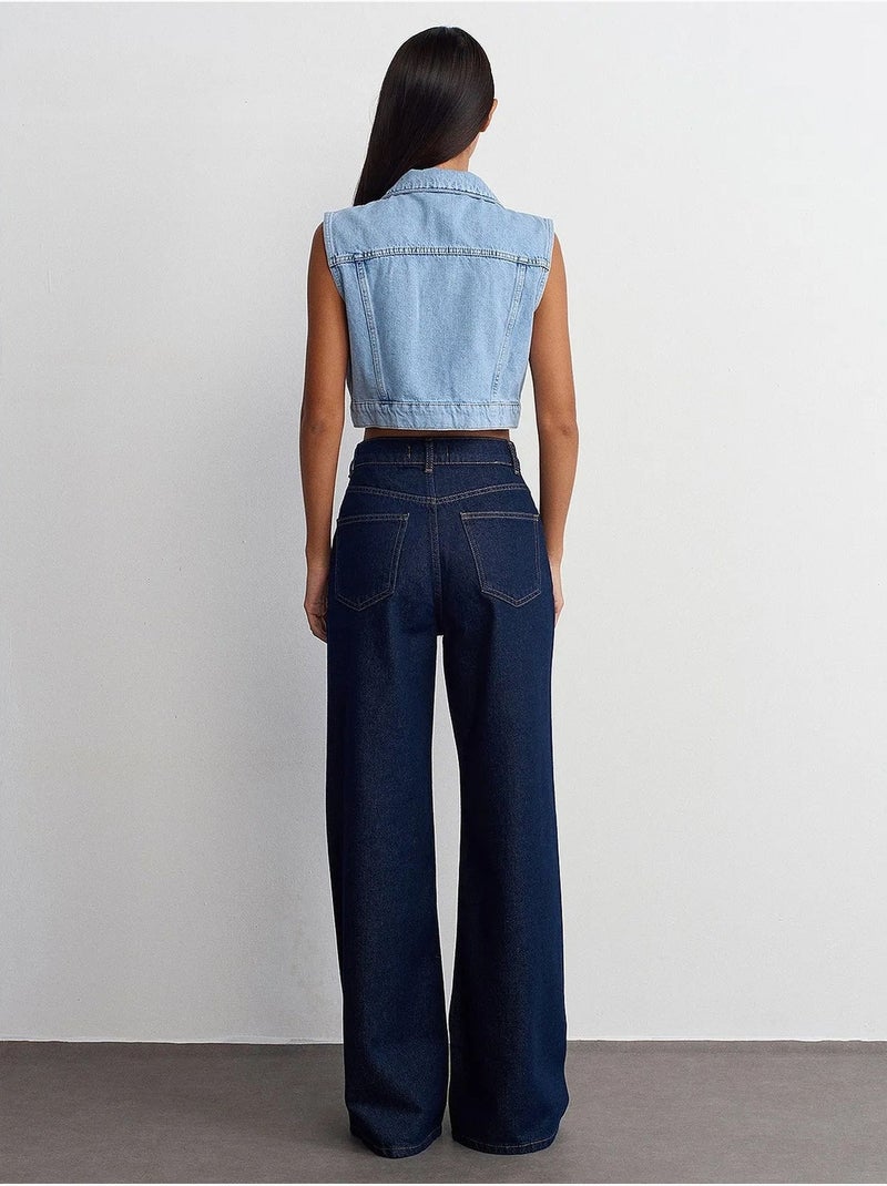 Damesjeans dilvin Ultramarijnblauw - Kiabi