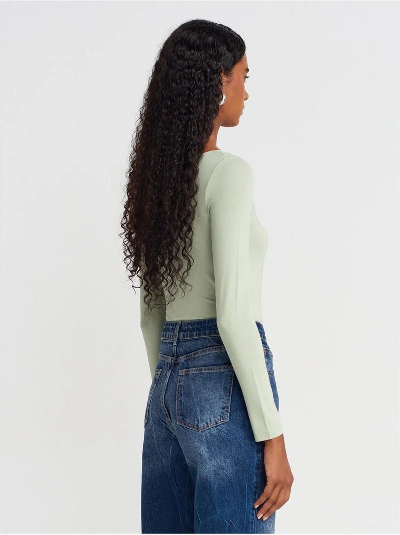Damesjeans met hoge taille en rechte pijp dilvin Saffierblauw - Kiabi