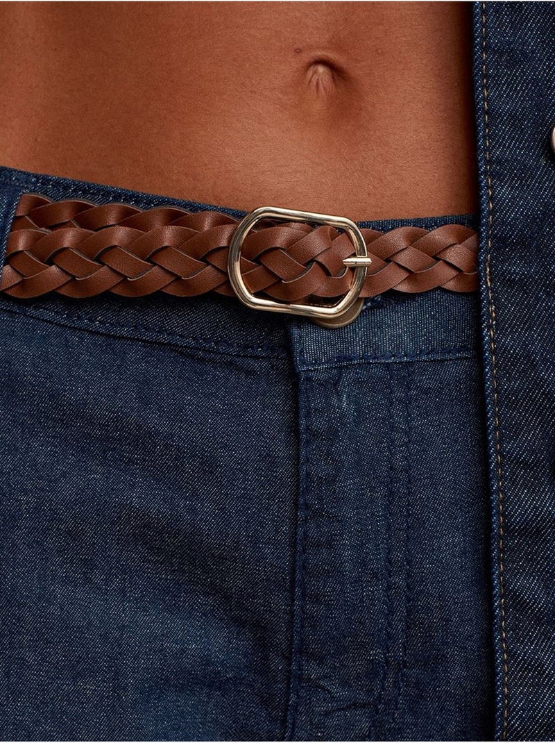 Damesjeans met hoge taille en rechte pijp dilvin Ultramarijnblauw - Kiabi