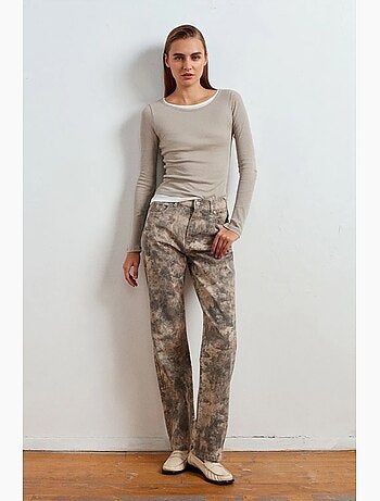 Damesjeans met middelhoge taille en rechte pijp dilvin