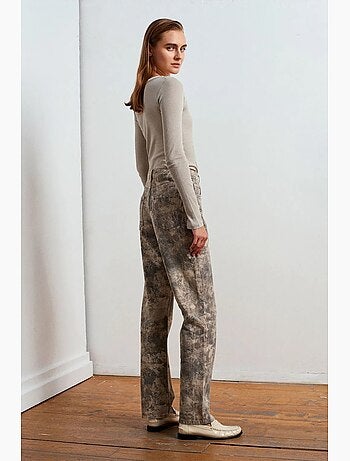 Damesjeans met middelhoge taille en rechte pijp dilvin