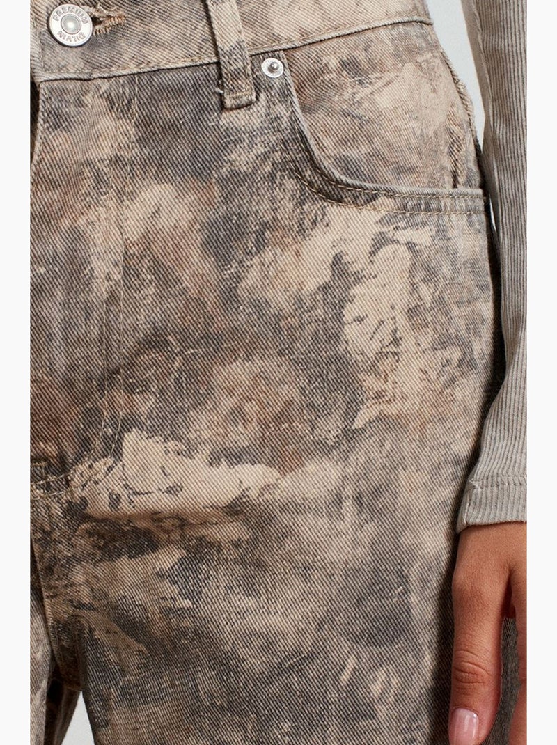 Damesjeans met middelhoge taille en rechte pijp dilvin Multicolor - Kiabi