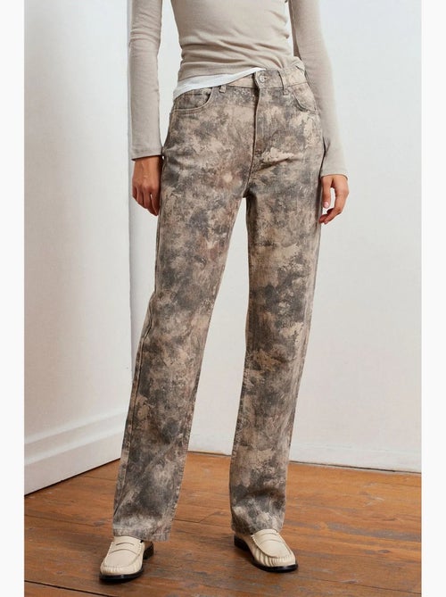 Damesjeans met middelhoge taille en rechte pijp dilvin - Kiabi