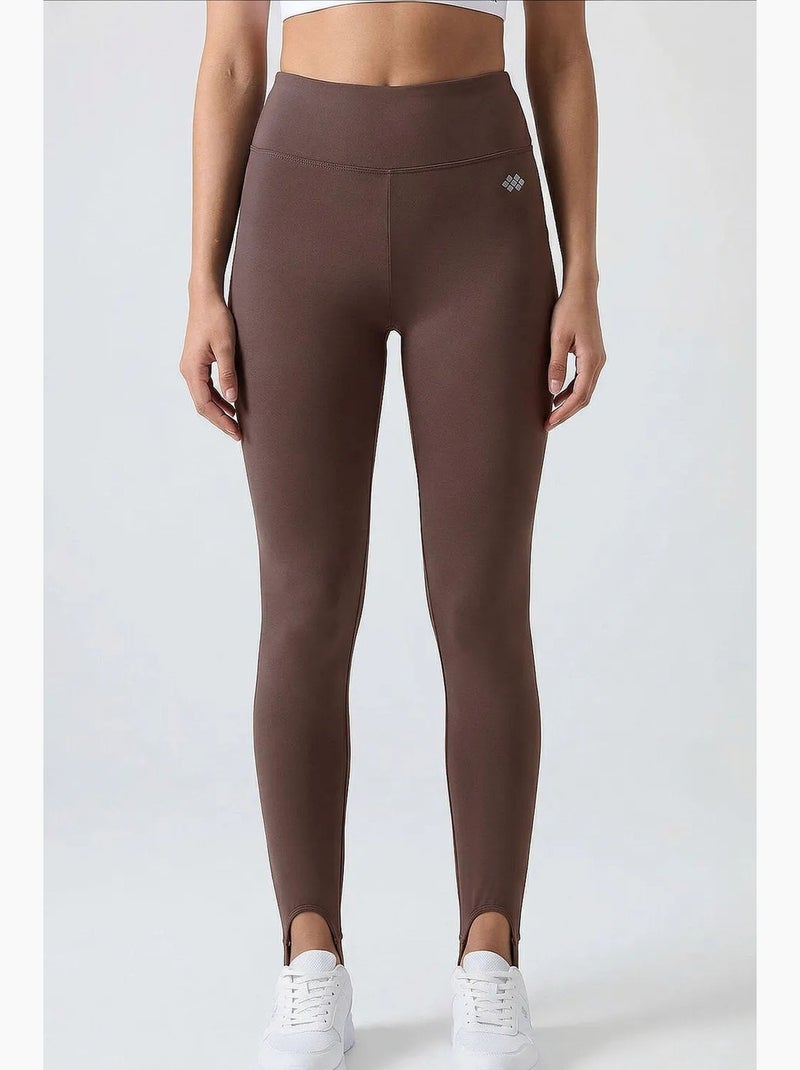 Dameslegging met hoge taille skinny tommy Bruin - Kiabi