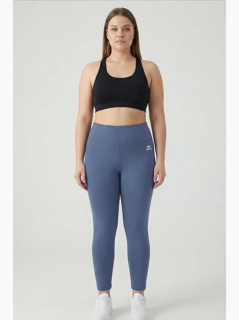 Dameslegging met hoge taille tommy Blauw - Kiabi