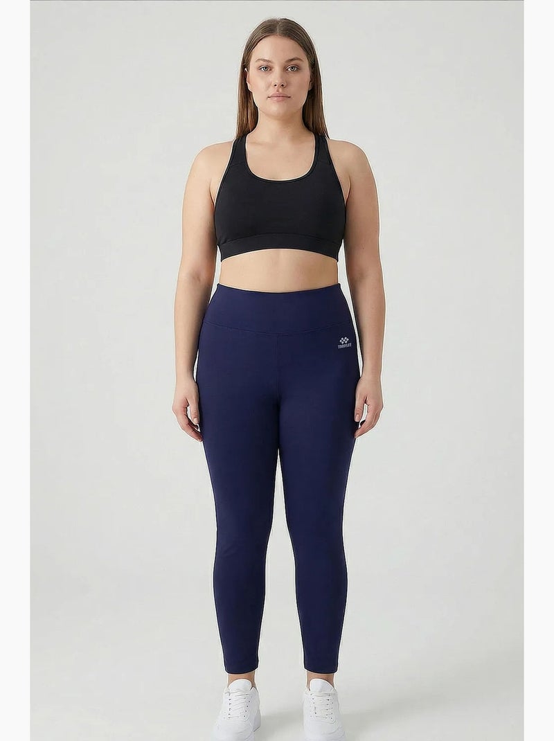 Dameslegging met hoge taille tommy Marineblauw - Kiabi