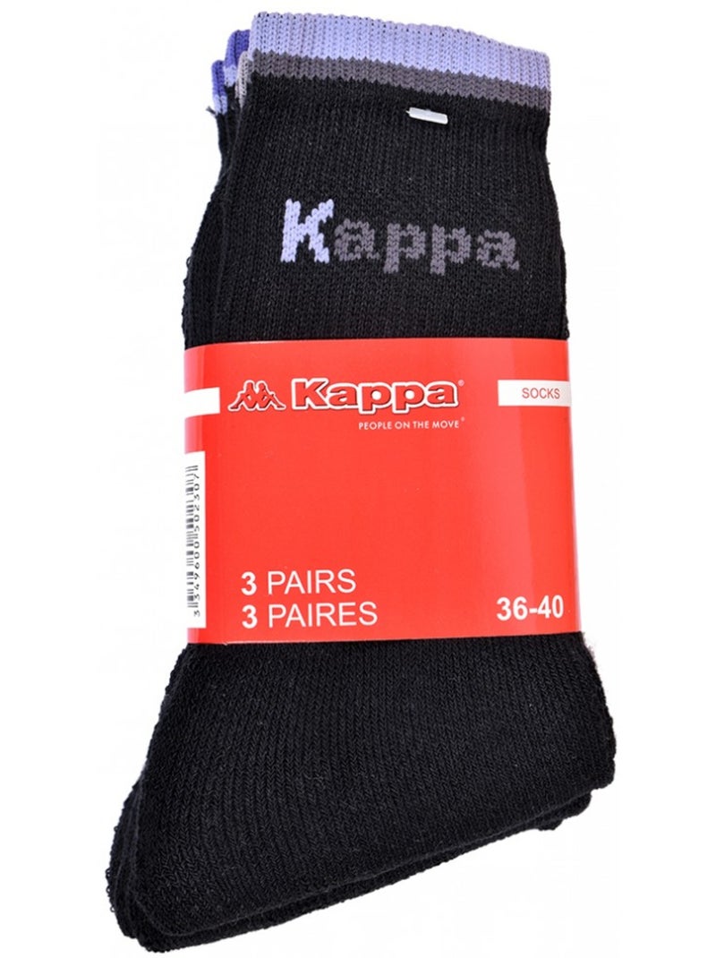 Damesokken KAPPA Tennis Set van 6 Paar Zwart - Kiabi