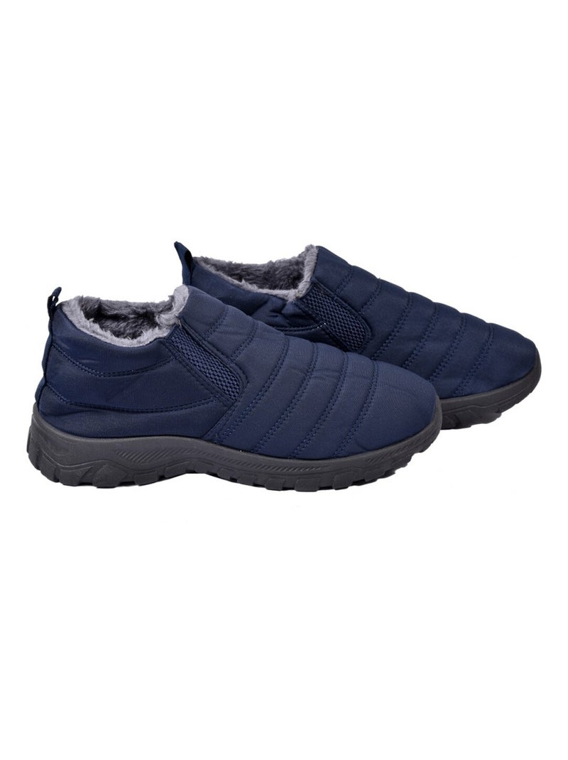 Damespantoffel CHARENTAISE Premium Marineblauw - Kiabi