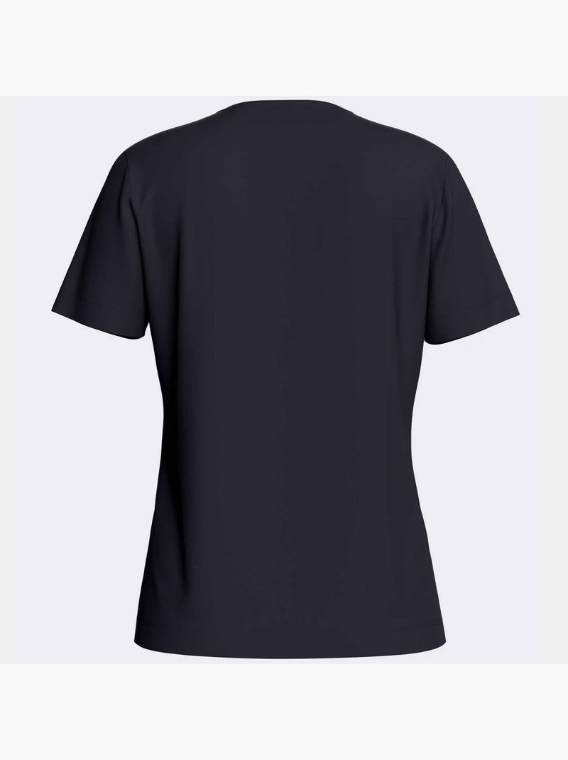 Damespyjama lyocell korte mouwen Marineblauw - Kiabi