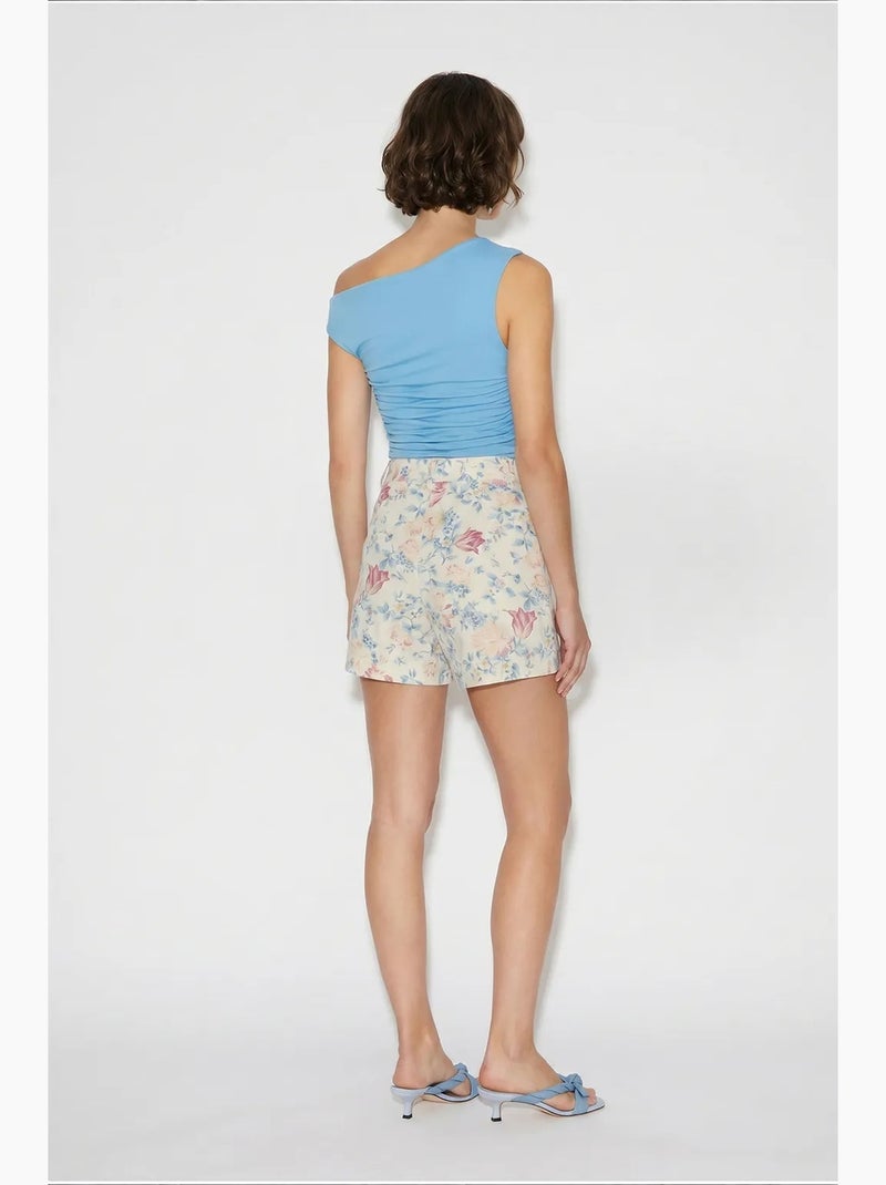 Damesshort van stretchmateriaal lucci Wit - Kiabi