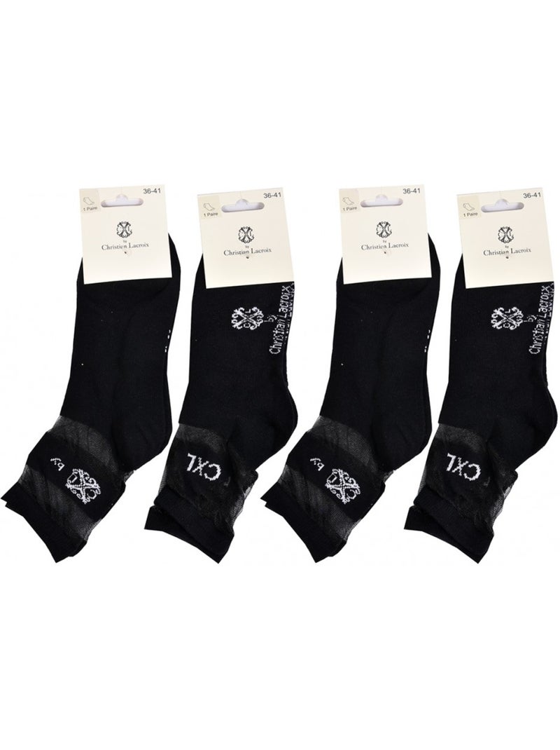 Damessokken CXL By LACROIX Kwaliteit en Comfort - Set van 4 Multicolor - Kiabi