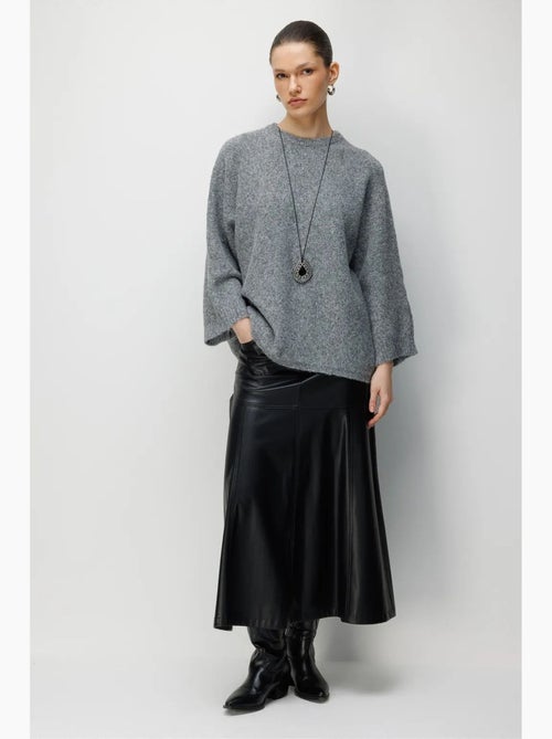 Damestrui oversized met ronde hals mixray - Kiabi