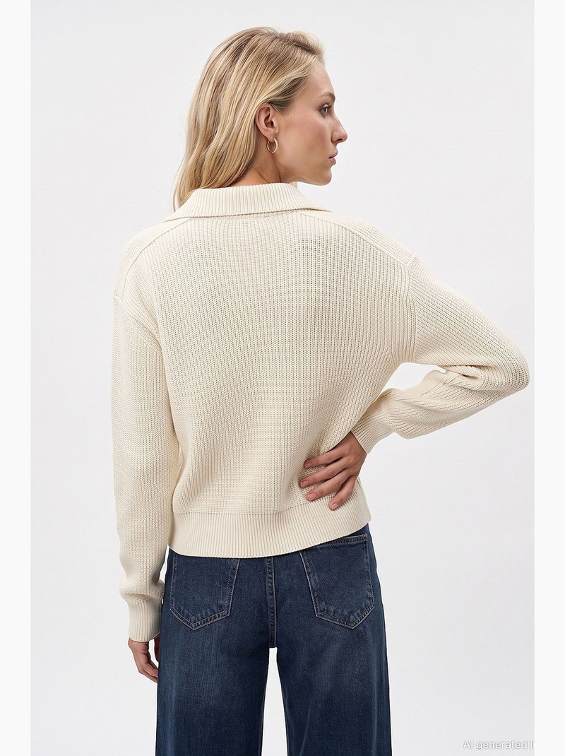 Damesvest dilvin Crème - Kiabi